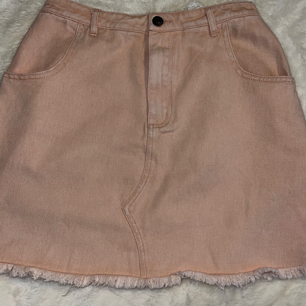 Sadie & sage boutique brand - pink denim skirt - size small